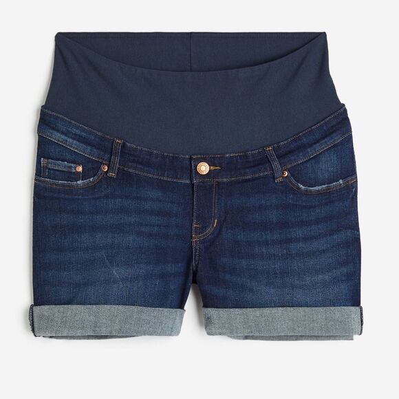 H&M MAMA DENIM SHORTS Size M - Picture 1 of 8